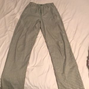high waisted checkered pants